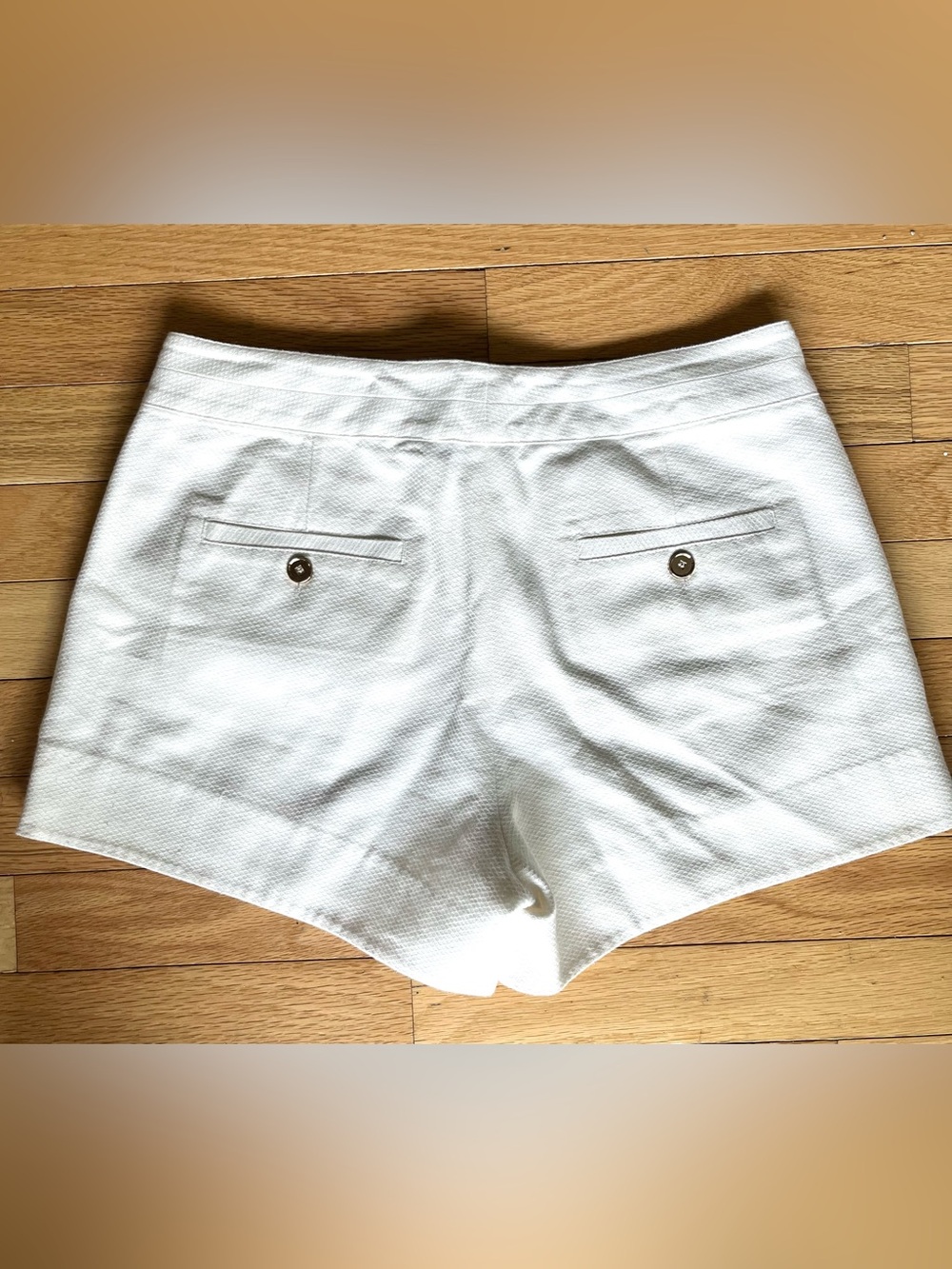 ANNIE GRIFFIN Cotton white shorts size 2 - Picture 2 of 9
